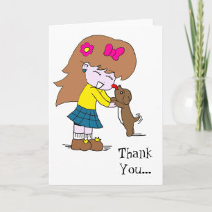 Remerciements Léchez, carte du Merci… d'amour de chiot