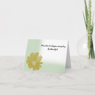 Remerciements Les Miracles se produisent tous les jours Carte de