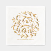 Remerciements Lettrés À La Main Wreath Thanksgivin (Recto)