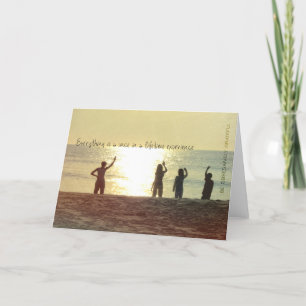 Remerciements LEVER SUR LA MER Carte de voeux