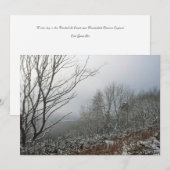 Remerciements L'hiver sur la carte forestière de Macclesfield (Devant / Derrière)