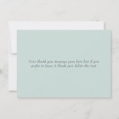 Remerciements Lilac Verdure Floral Mariage Carte de remerciement (Dos)