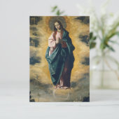 Remerciements L'Immaculée Conception de Zurbarán Carte Sainte (Debout devant)
