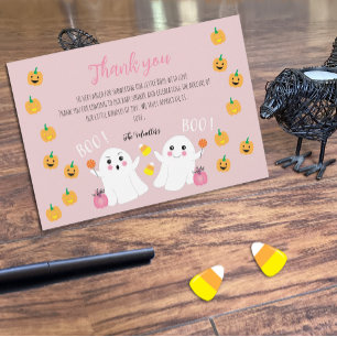 Remerciements Little Boos Twin Baby shower Carte de remerciement