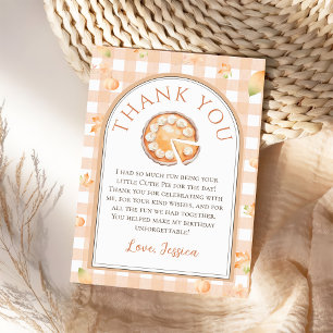 Remerciements Little Cutie Pie Anniversaire Carte de remerciemen