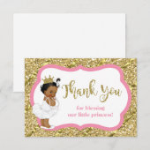 Remerciements Little Princess Carte de remerciements, Parties sc (Devant / Derrière)