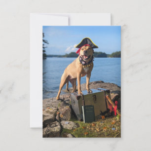 Remerciements Livre de costume de chien de pirate drôle de carte