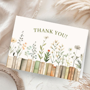 Remerciements Livres et Brunch Baby Shower Carte de Remerciement