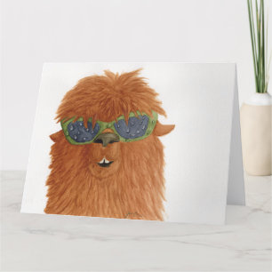 Remerciements Llamas à Shades : Carte de voeux d'avril 8.5"x11"