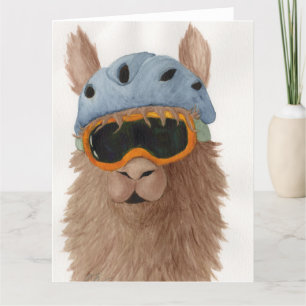 Remerciements Llamas à Shades : Janvier Carte de voeux 8.5"x11"