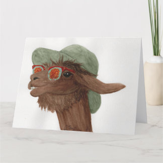 Remerciements Llamas à Shades : novembre Carte de voeux 8.5"x11"