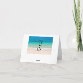 Remerciements L'océan de sable de plage remercie la carte de (Dos)