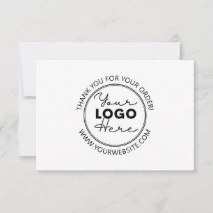 Remerciements Logo d'entreprise personnalisé Carte de remercieme