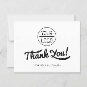 Remerciements Logo personnalisé médias sociaux élégant carte de
