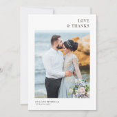 Remerciements LOVE & THANKS | carte de remerciement de mariage (Devant)