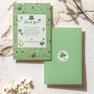 Remerciements Lucky Green Jour de la Saint Patrick Carte de reme