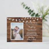 Remerciements Lumière en bois de fiançailles de carte de (Debout devant)