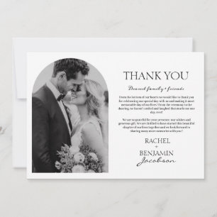 Remerciements M. et Mme Photo Carte de Remerciement de Mariage e