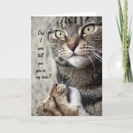 Remerciements Ma carte de chat Hero (Devant)