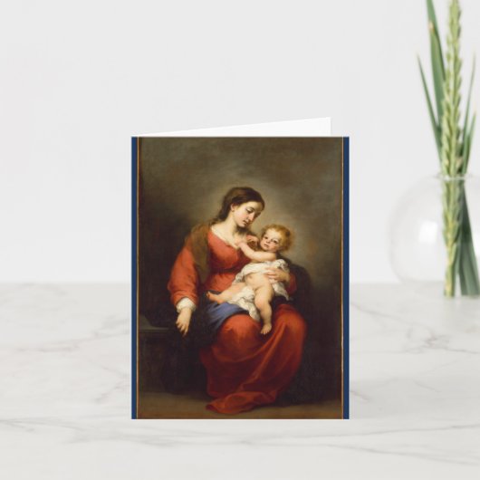Remerciements Madonna et Enfant ... Carte de Noël (Devant)