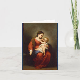 Remerciements Madonna et Enfant ... Carte de Noël