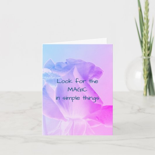 Remerciements Magic Rosebud Inspiration carte de note (Devant)