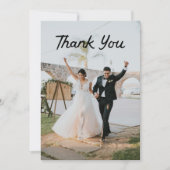 Remerciements Main tirée Meilleur jour jamais Mariage Carte de r (Devant)