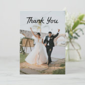 Remerciements Main tirée Meilleur jour jamais Mariage Carte de r (Debout devant)