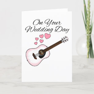 Remerciements Mariage Acoustique carte de guitare musicien guita