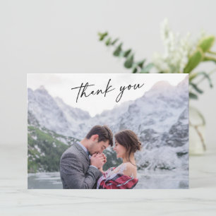 Remerciements Mariage de calligraphie de charme Carte de remerci