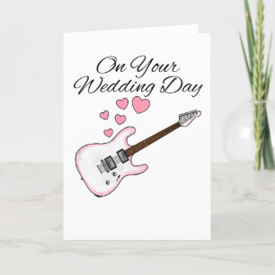 Remerciements Mariage de la carte de guitare électrique Musicien