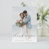 Remerciements  mariage de script cardiaque carte de remerciement (Debout devant)