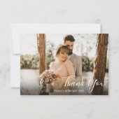 Remerciements Mariage de script moderne photo Collage Carte de r (Dos)