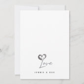 Remerciements Mariage de script moderne photo plat Carte de reme (Dos)