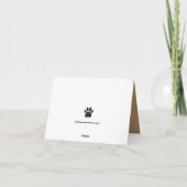 Remerciements Max le Carte pour notes de chien (Dos)