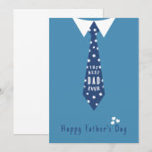 Remerciements Meilleur Papa jamais : Carte de voeux Fête des pèr (Devant / Derrière)