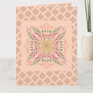 Remerciements Meilleure Maman Jamais Plié sans couture Carte de 