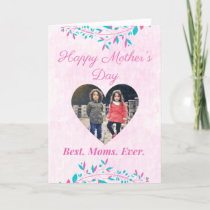 Remerciements Meilleures mamans jamais Carte photo de la fête de