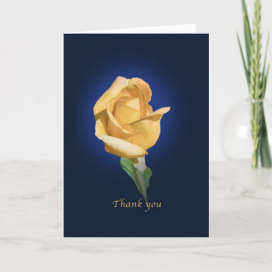 Remerciements Merci, Carte à bulles de rose jaune