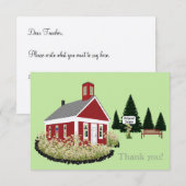 Remerciements Merci! Carte pour le principal enseignant de l'éco (Devant / Derrière)