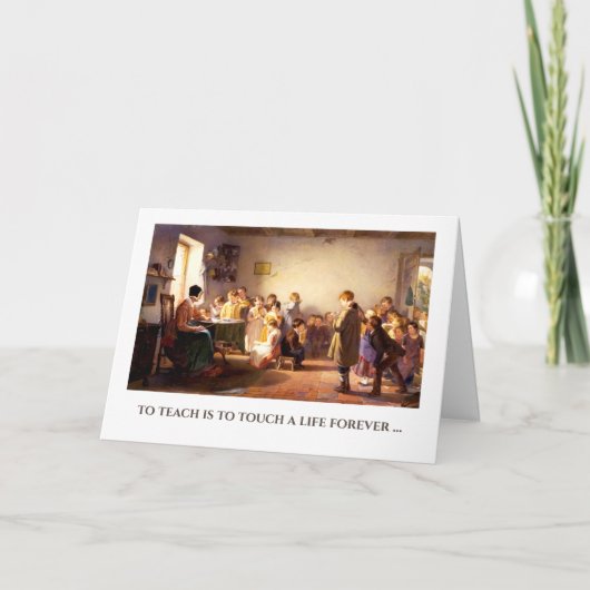 Remerciements Merci, professeur. Carte de voeux pour les beaux-a (Devant)