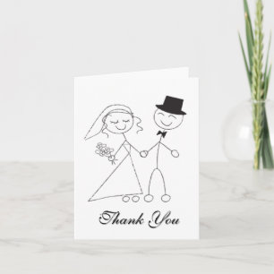 Remerciements Mercis nuptiales de mariage de carte pour notes de