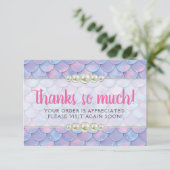 Remerciements Mermaid Queue Scale & Pearl Boutique Carte de reme (Debout devant)