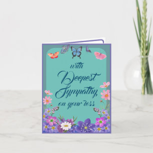 Remerciements Message De Sympathie Papillons Floraux Carte Pour