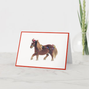 Remerciements Miniature Horse Joyeuse Carte de Noël