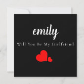 Remerciements Minimal Serez-Vous Ma Carte De Fille (Devant)