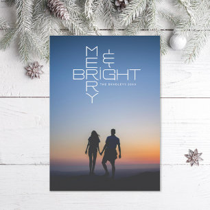 Remerciements Mod Letting Joyeux et Carte photo de vacances bril