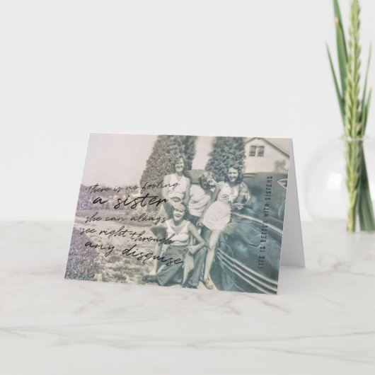 Remerciements MON Carte de voeux SOEUR (Devant)