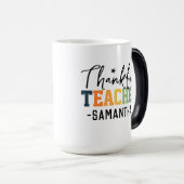 Remerciements Mug enseignant, cadeau personnalisé  (Devant droit)
