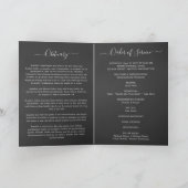 Remerciements Nécrologie funéraire de service avec Carte de reme (Intérieur)